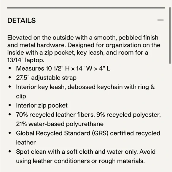 Baggu Recycled Leather Shoulder Bag - Picture 5 of 8